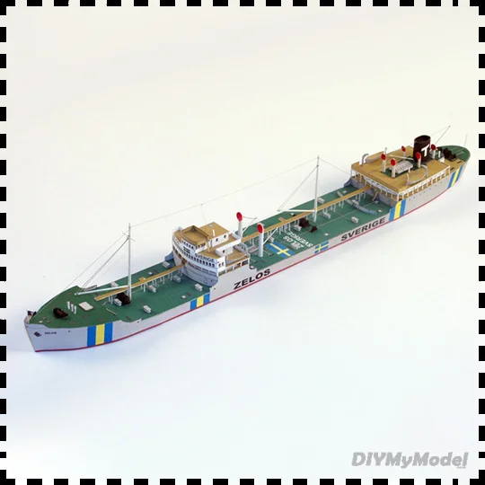 

DIYMyModeI, масштаб 1:400, танкер, Швеция, зельс или Польша, клапарат, бумажная модель ручной работы, Набор пазлов, игрушка ручной работы «сделай сам...