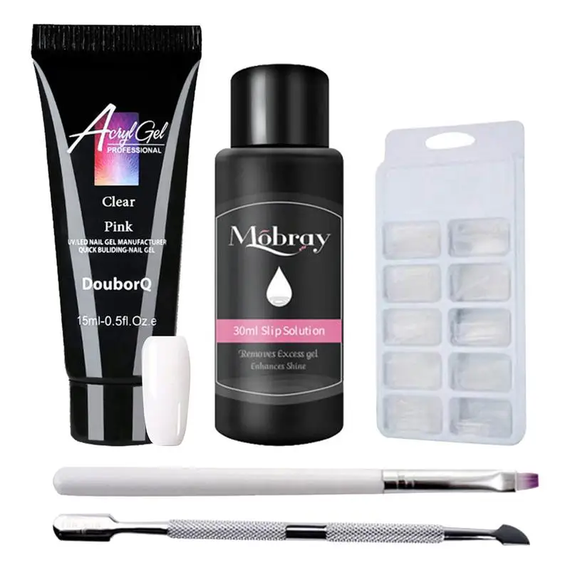 

15 мл гель для наращивания ногтей | Полигель для ногтей Маникюрный быстросохнущий клей для фототерапии набор разноцветных клеев для наращив...