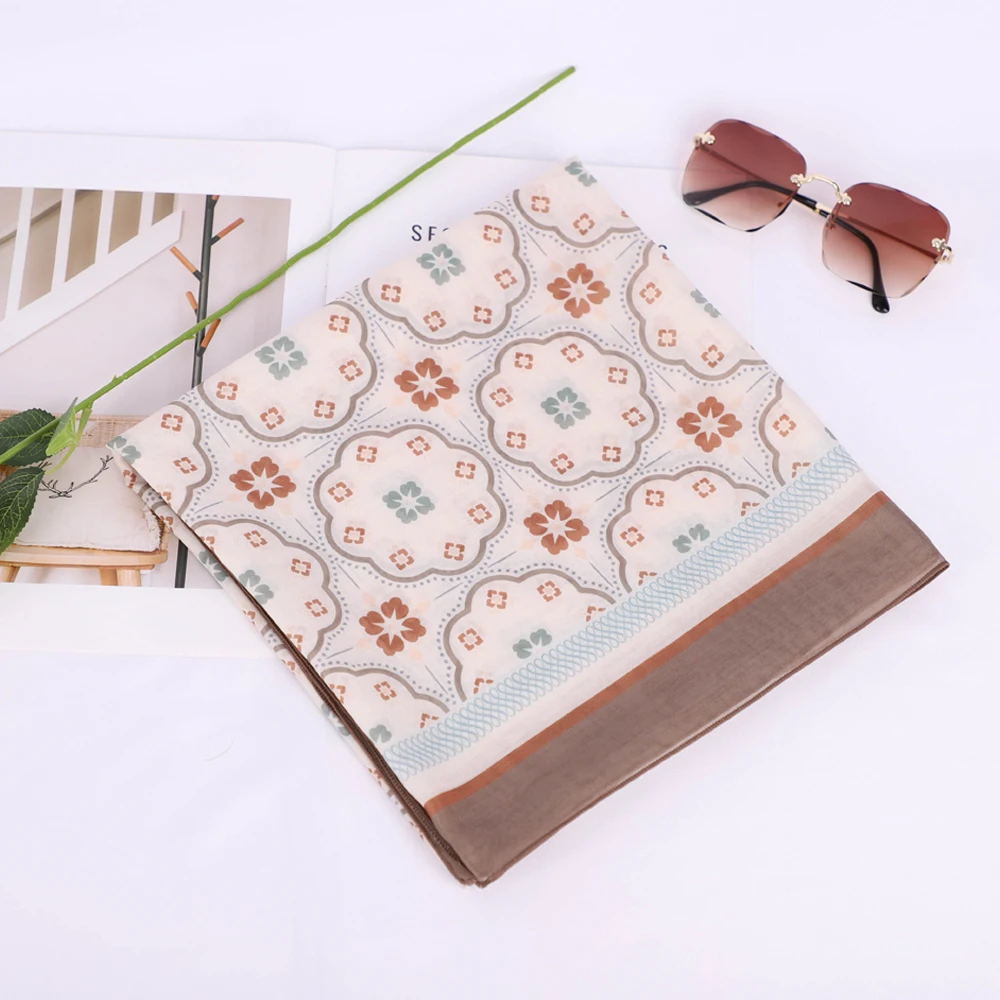 Исламский хиджаб для женщин высококачественный тюрбан с цветочным принтом