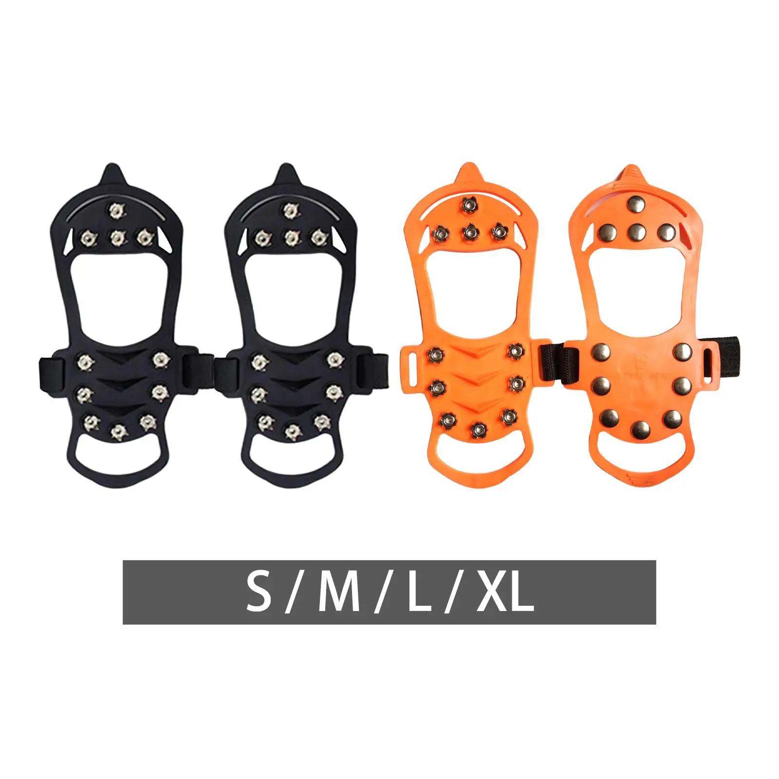 

11 Spikes Crampons Easy wearing Durable Portable Ice Snow Grips for Walking Outdoor Activities Hiking Footwear Mountaineering