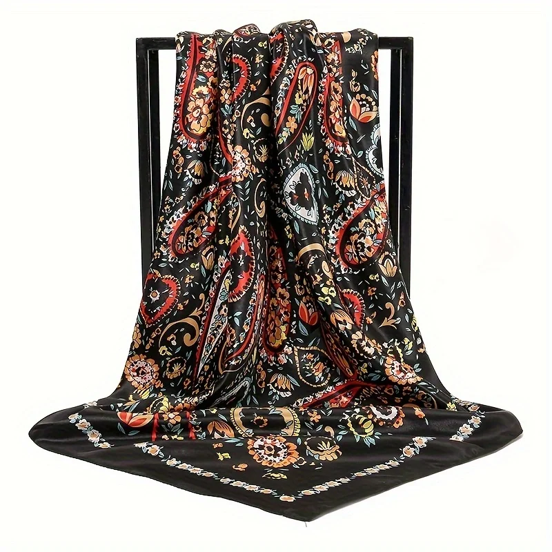 Женский элегантный универсальный шарф-платок из искусственного шелка в богемном