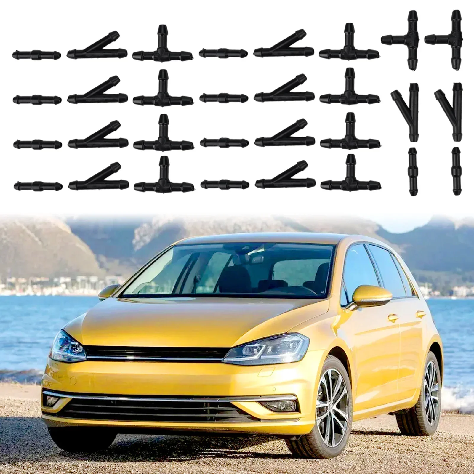 Соединитель шланга омывателя лобового стекла разветвительные фитинги TYI 36 шт.