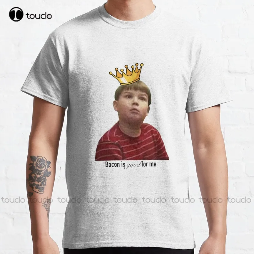 

Классическая женская футболка King Curtis Bacon Is Good для меня, хлопковая уличная простая винтажная Повседневная футболка в стиле унисекс