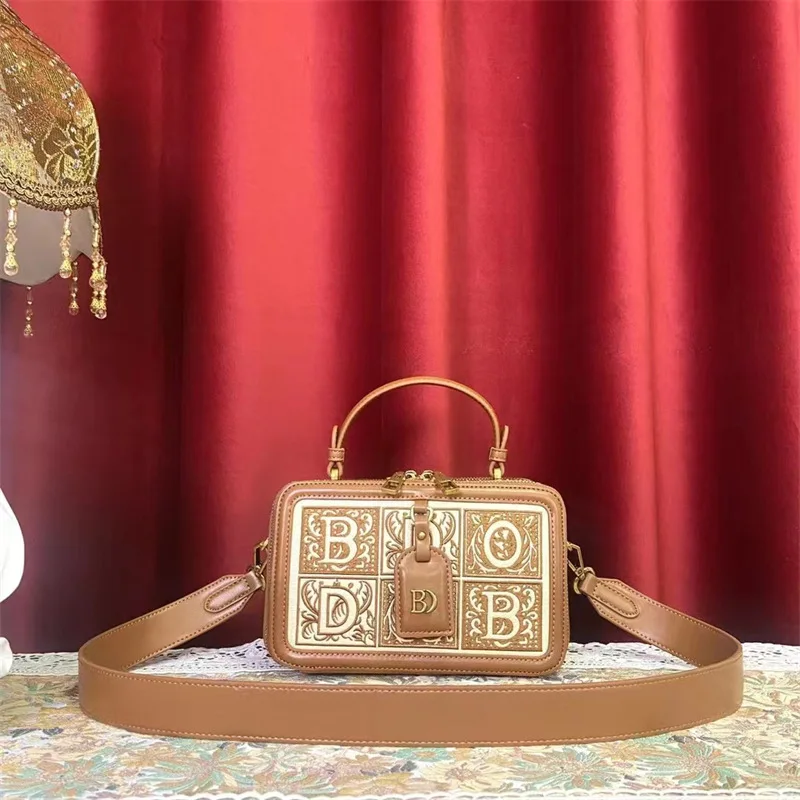 

Genuine Leather Women Mini Box Bag Ladies Fashionable Purses And Handbags 2023 New Fashion Single Shoulder Messenger Handbags