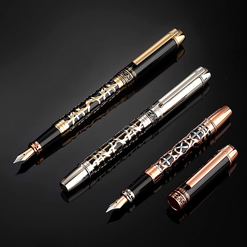 Hero H850 14K Gold Nib 85 Anniversary Collection Fountain Pen Metal Authentic Ink Pen Fine Nib 0.5mm Luxury Writing Gift Set