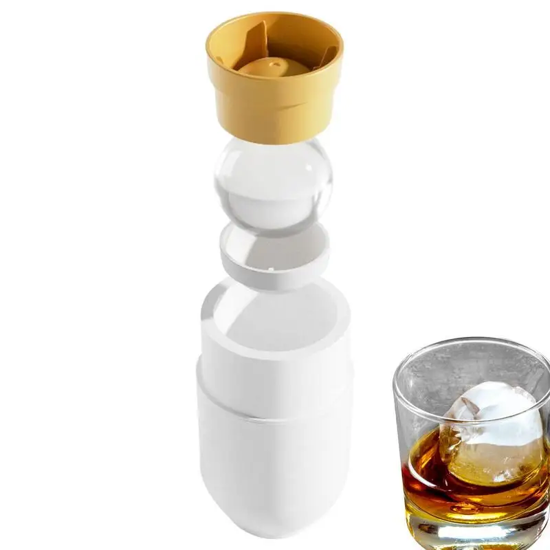 

Clear Large Ice Cube Maker Tray Sphere Crystal Clear Transparent Round Ice Box Mold Kitchen Tools