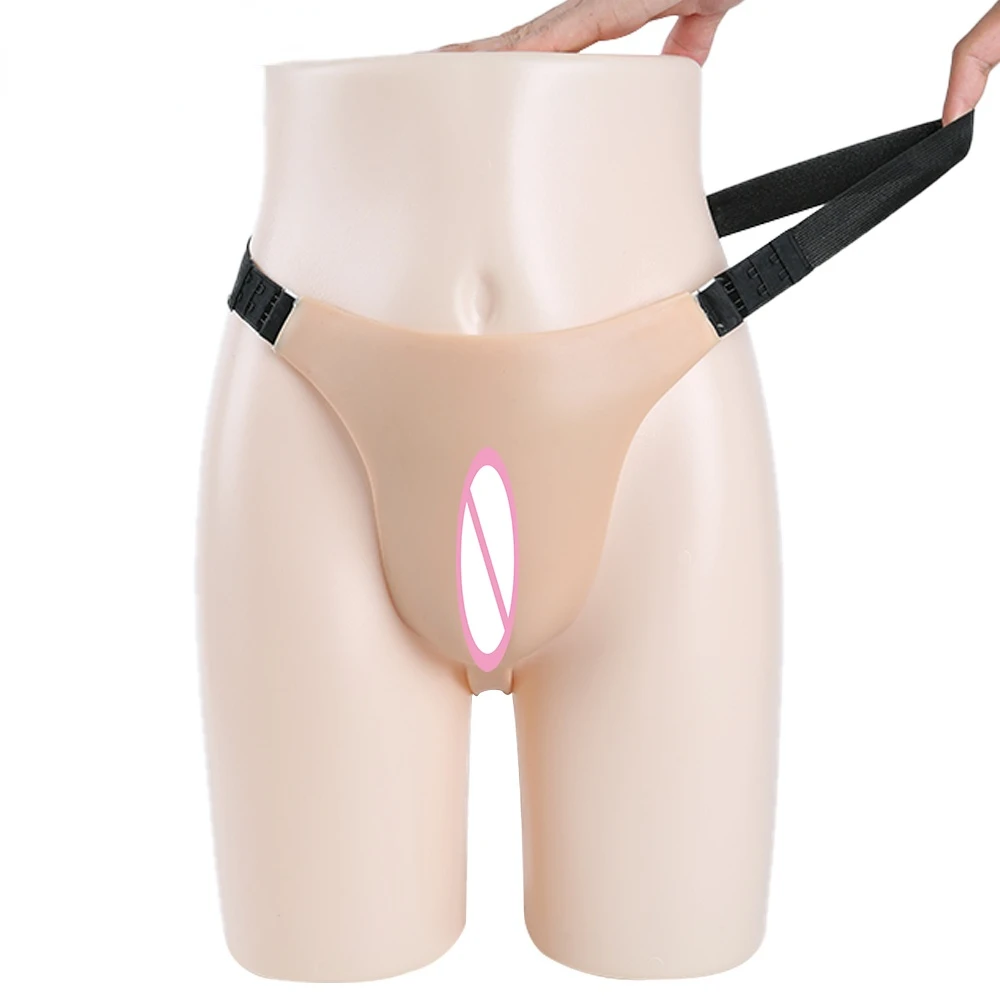 350g Realistic Silicone Vagina Transgender Silicon Buttocks Enhancement Fake Vagina For Crossdresser Panties For Shemale