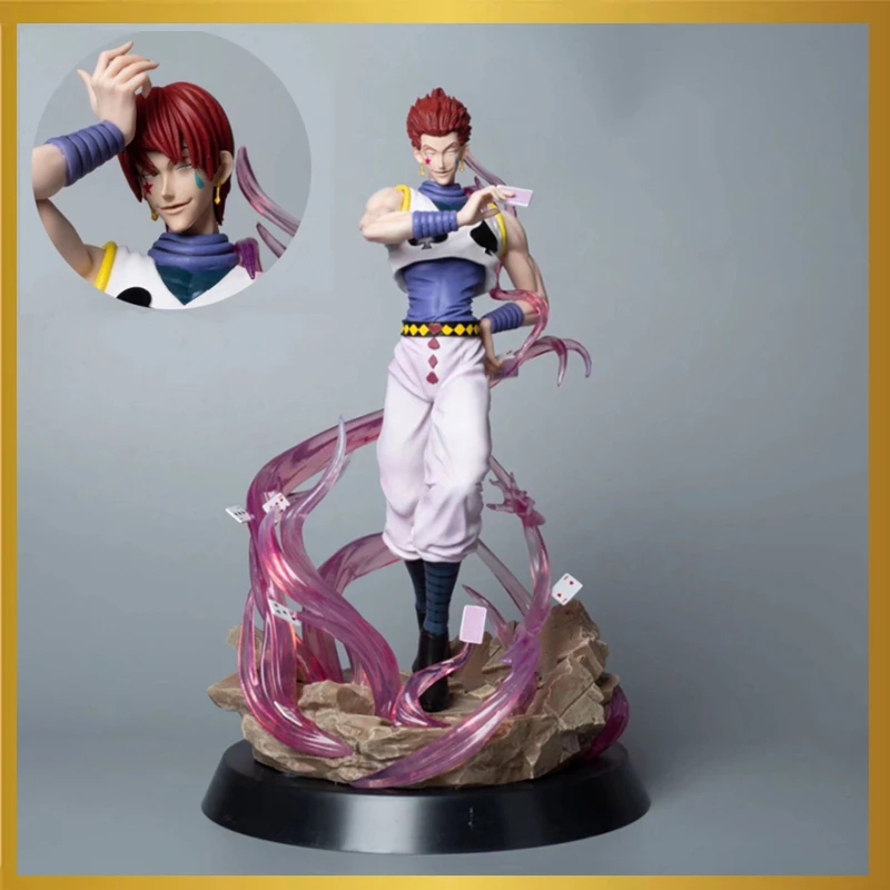 

Japan Anime Hunter X Hunter Gk Hisoka with Replacement Head Action Figure Pvc Collection Statue Model Kid Desktop Ornaments Toy