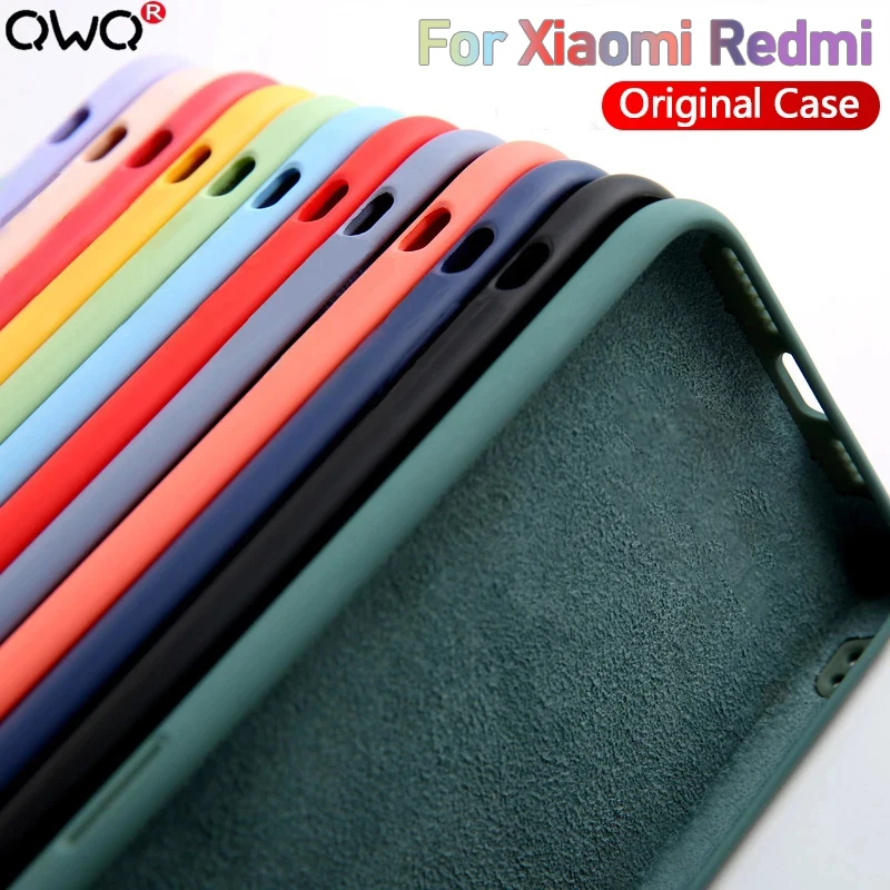 Original Liquid Silicone Case For Xiaomi Redmi Note 11 10 9 8 12 Pro Mi 11T 10T 12T 13 Ultra Lite Back Cover |