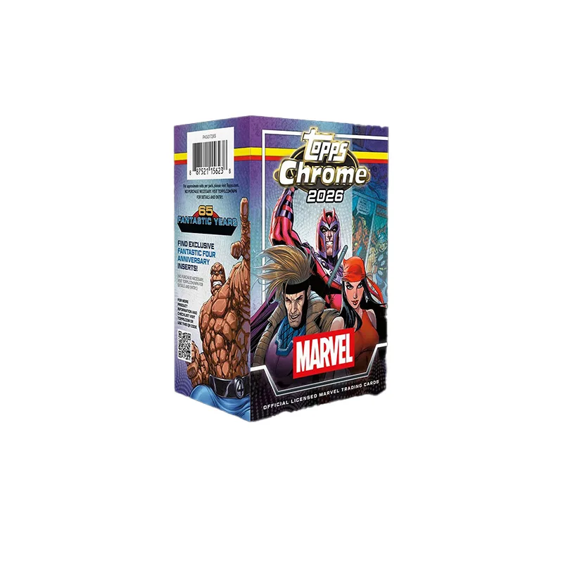 Фото Оригинальный Коллекционный Набор Карт Topps Chrome Marvel Comics 2026 года (В наличии), Слепая Коробка, Эксклюзивное Издание, Коллекционная Коробка №4