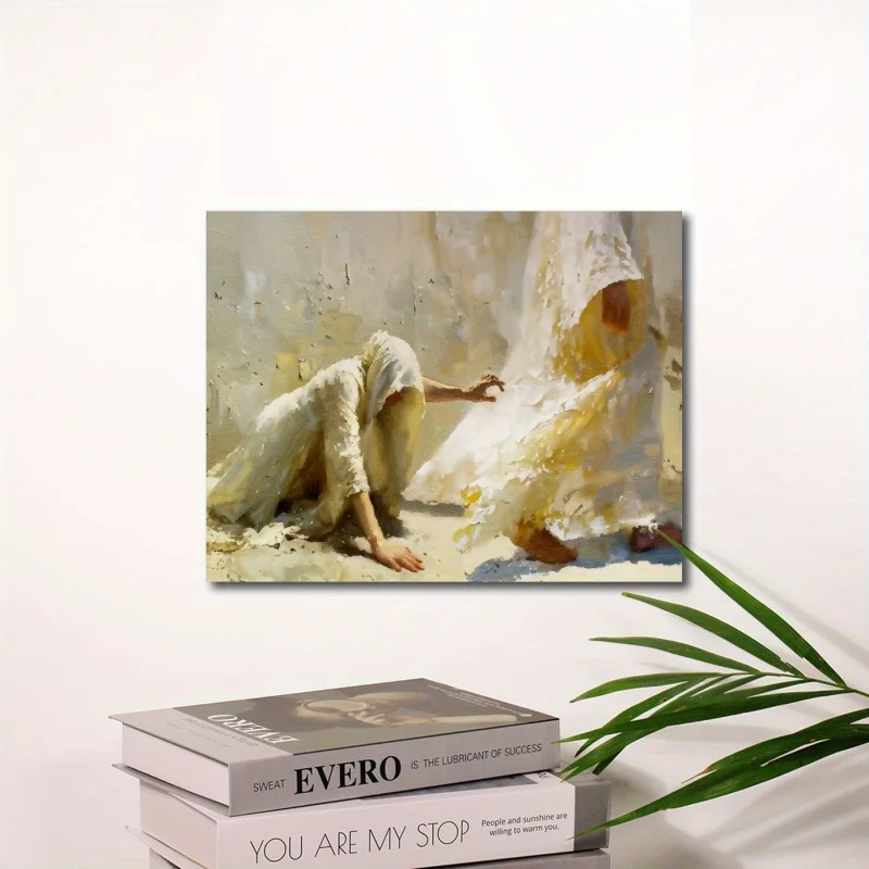 Картина на холсте вера в него с изображением Иисуса обнимающей