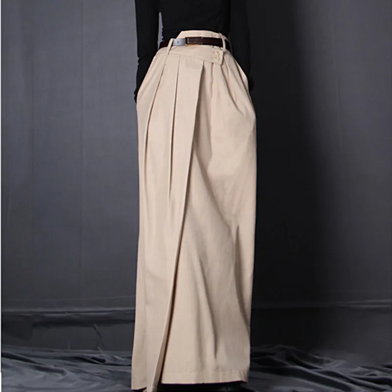 

XUXI 2022 Spring High Waist Apricot Half-length Skirt Women A-Line Irregular Fashion Splicing Korean Mid-length Skirt E4796