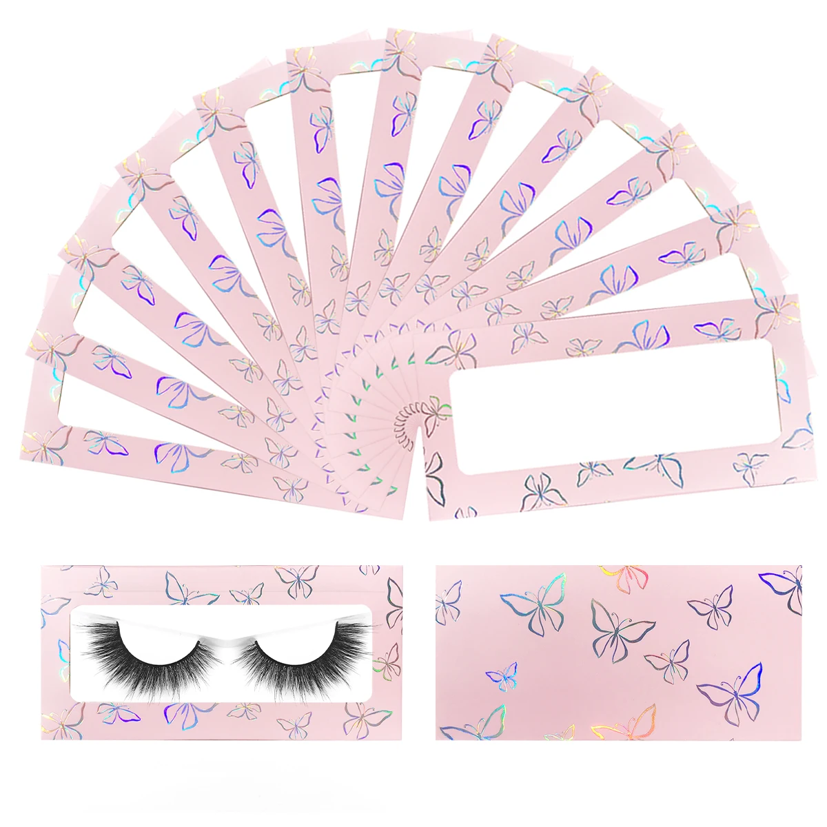 

Lash Boxes Packaging With Custom Logo Boite Faux Cils Vide Personnalisé Eyelash Packaging Cases Wholesale Logo Personnalisé