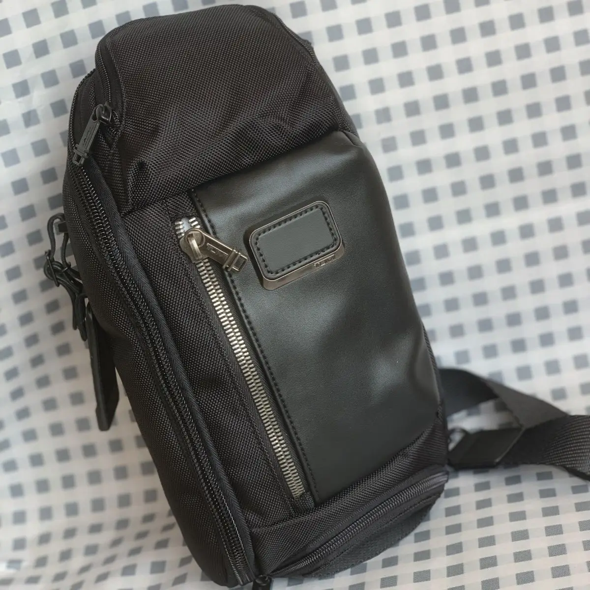 Tumi Men's Leather Belt Shoulder Pouch Small Man Fanny Pack Chest Bag  Nylon  Water-Proof Bag Luxury Bag Man Waist Bag Men