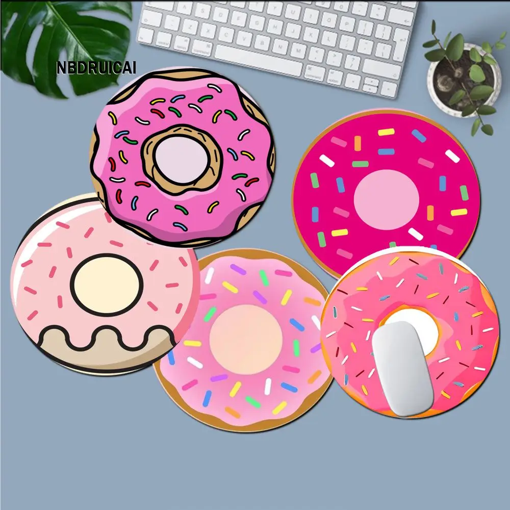 

Delicious Colorful Donuts 22x22cm Round Gaming Mouse Pad Gamer Desk Mats Keyboard Pad Mause Pad Office Desk Set Accessories