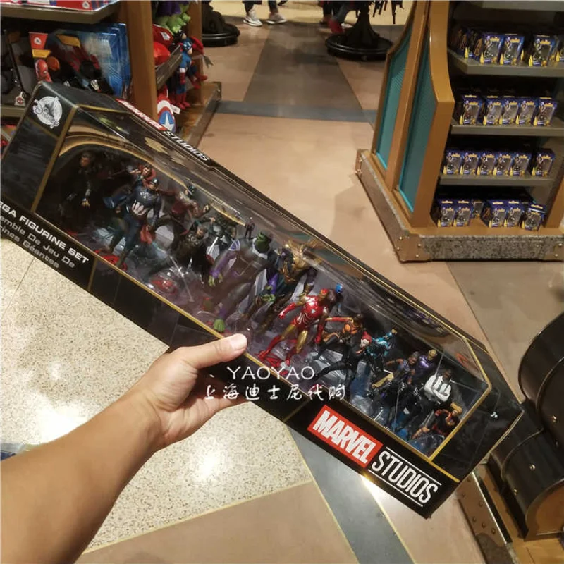 

Original Marvel The Avengers4 Thanos Black Panther Iron Man Hulk Steve Rogers Action Figure Model Hand Balancing Piece Set