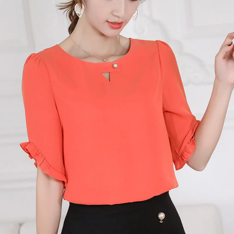 Clearance In Stock Lowest Price Women Blouses &amp Shirts Summer Shirt 2020 New Fashion Slim Korean Office Long Sleeve Top | Женская