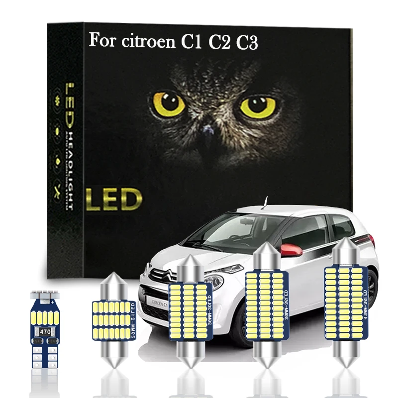 

Canbus LED Interior Light Kit For Citroen C1 C2 Hatchback C3 Picasso 2005 2008 2014 White Crystal Blue Amber Error Free