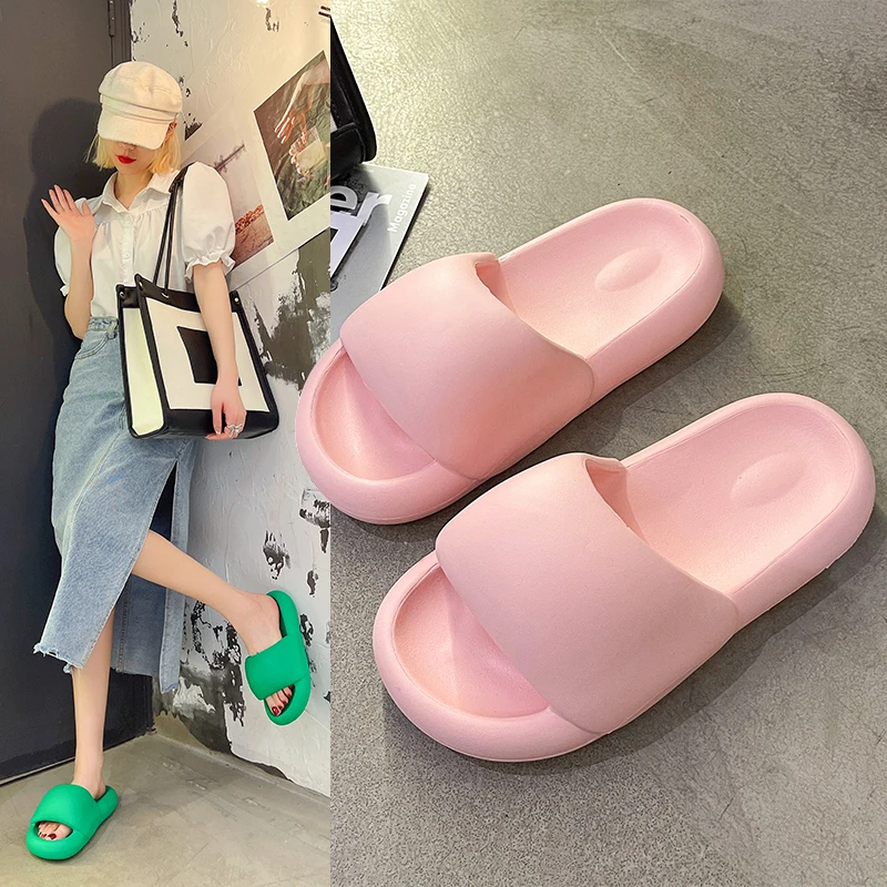 

Summer slippers women's 2022 new muffin bottom non-slip home casual thick bottom EVA women's shoes