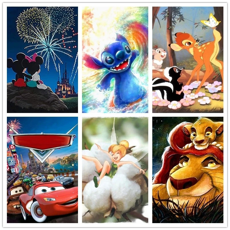 

Disney Cartoon Diamond Painting Cars Lightning McQueen Mickey Mouse 5d Rhinestone Cross Stitch Children'S Room Decoration Gift