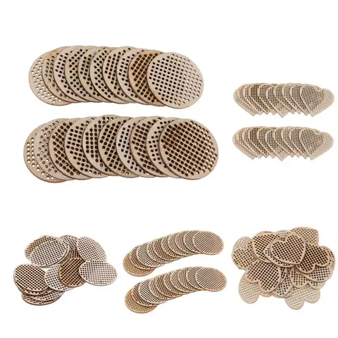 20-компонентная натуральная деревянная подвеска с несколькими отверстиями для вышивки крестом