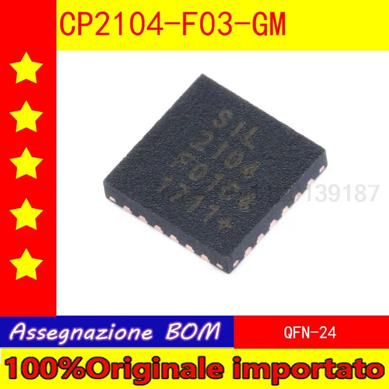 

100% Оригинальный важный патч для домашнего интерьера CP2104 - F03 - GM QFN - 24 USB к Мостовому контроллеру UART
