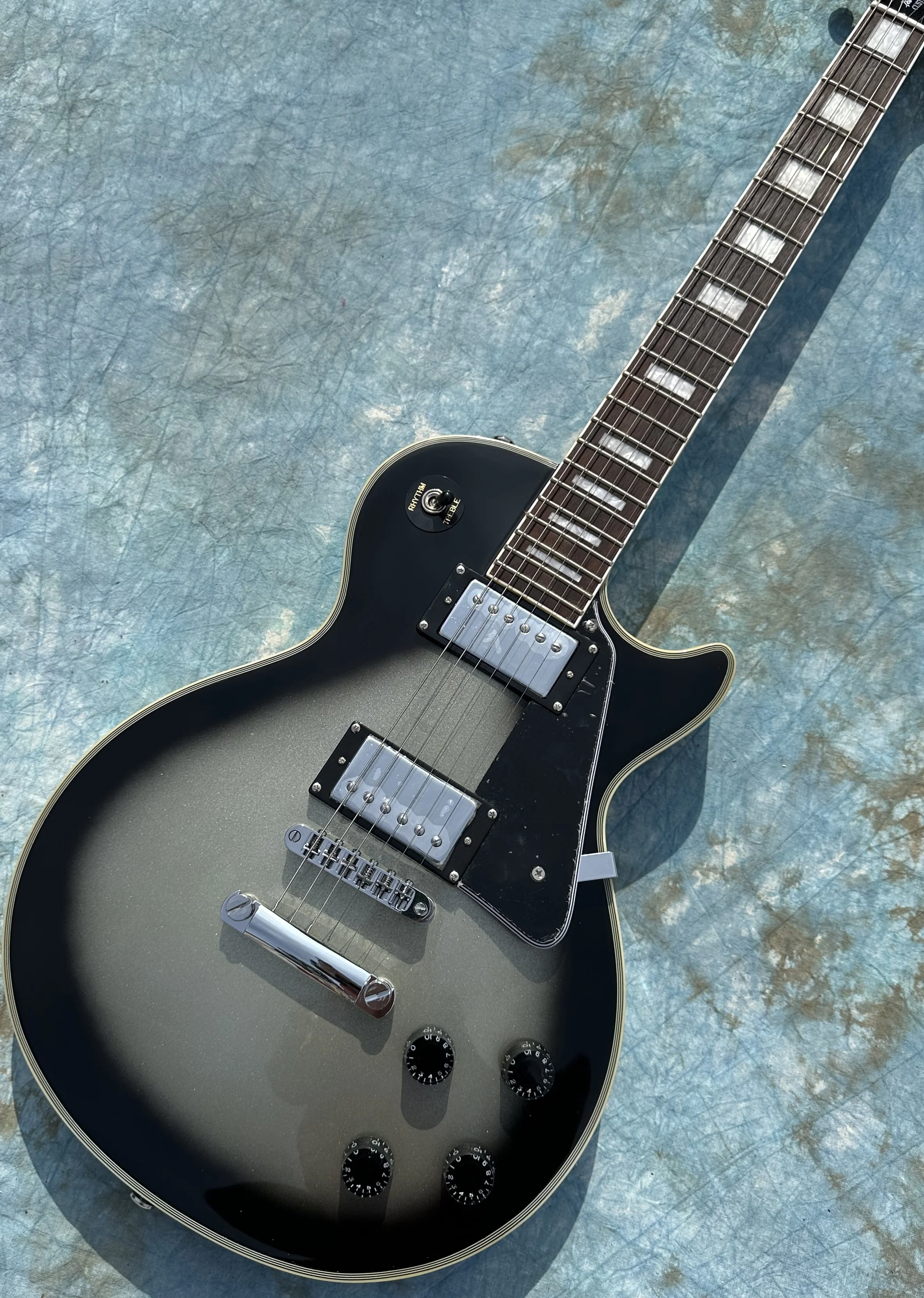 Электрогитара по индивидуальному заказу ретро-серебро серебряные аксессуары