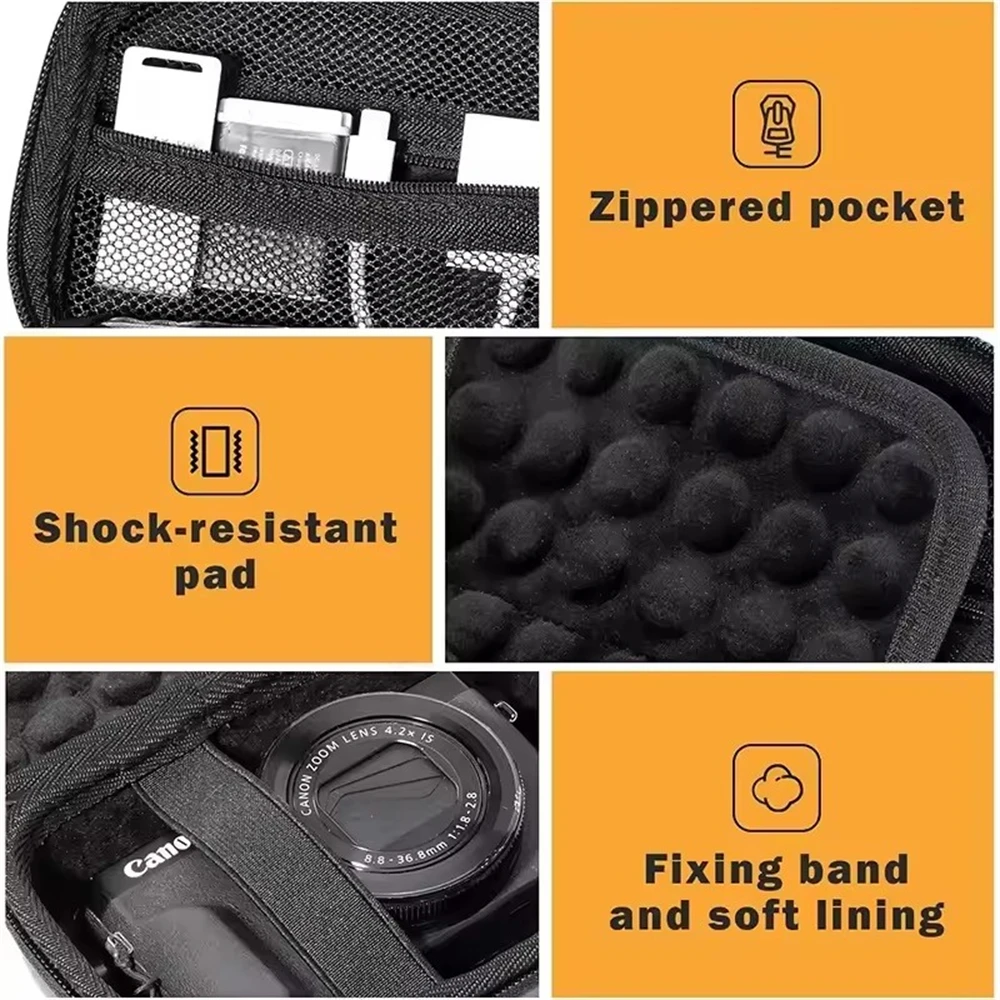 Фото Ударопрочный жесткий чехол COOL DIER для цифровых камер Canon G7X Mark III Mark II Cybershot ZV1 Ricoh GR III, защитная сумка для переноски №1