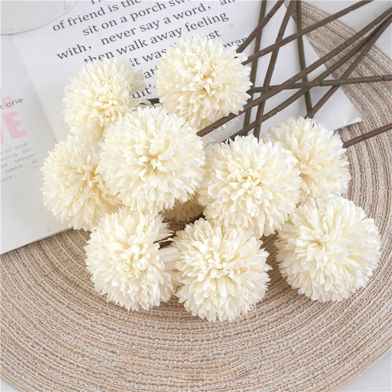 5PC Silk Hydrangea Vase for Home Room Decor Wedding Bouquet Outdoor Garden Bridal Accessories Clearance Cheap Artificial Flowers - купить по