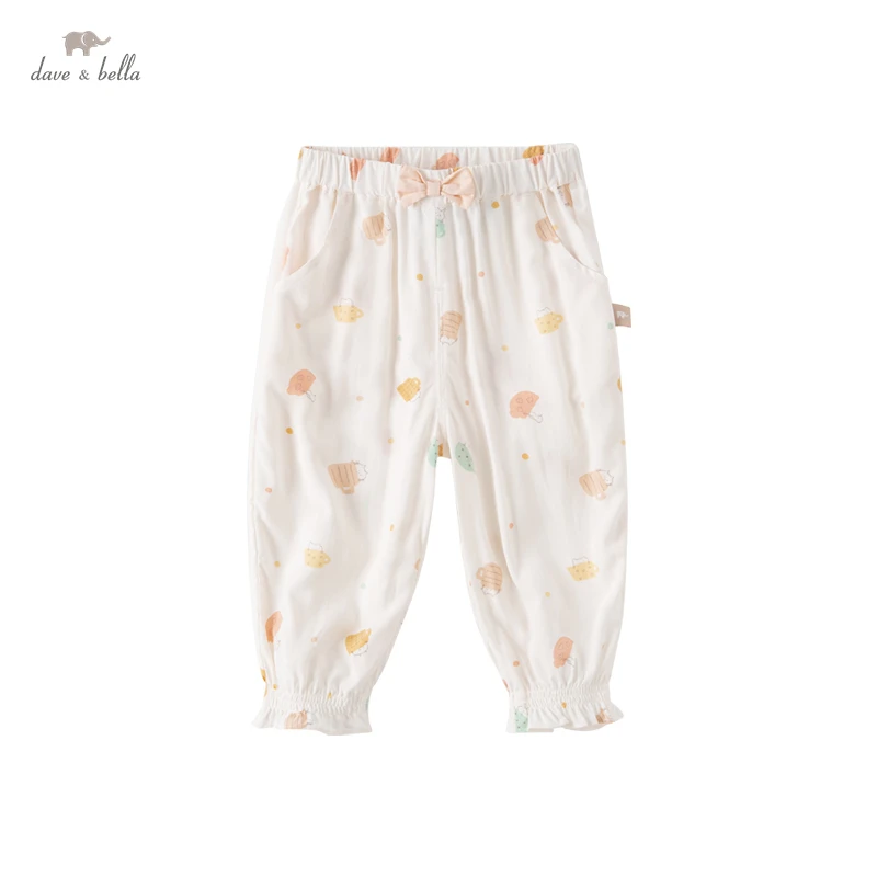 

Dave Bella Girl's Mosquito Repellent Pants Baby Pants New Summer Clothes Children's Thin Casual Pants Kid's Clothes DB2235553