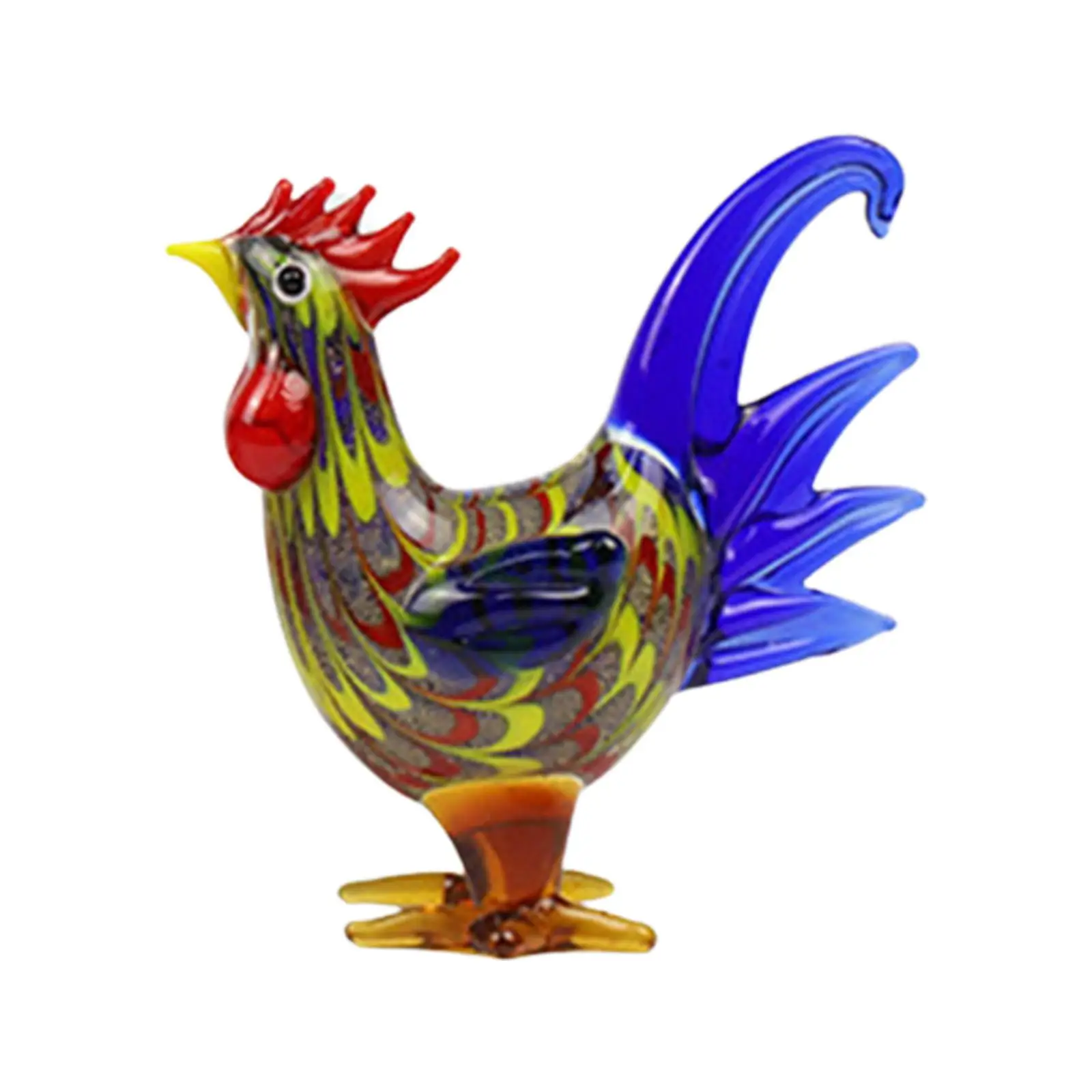 

Стеклянная выдувная курица книжная полка или стол Декор солнцезащитные статуэтки животных изящное Искусство ремесло статуя животных стат...