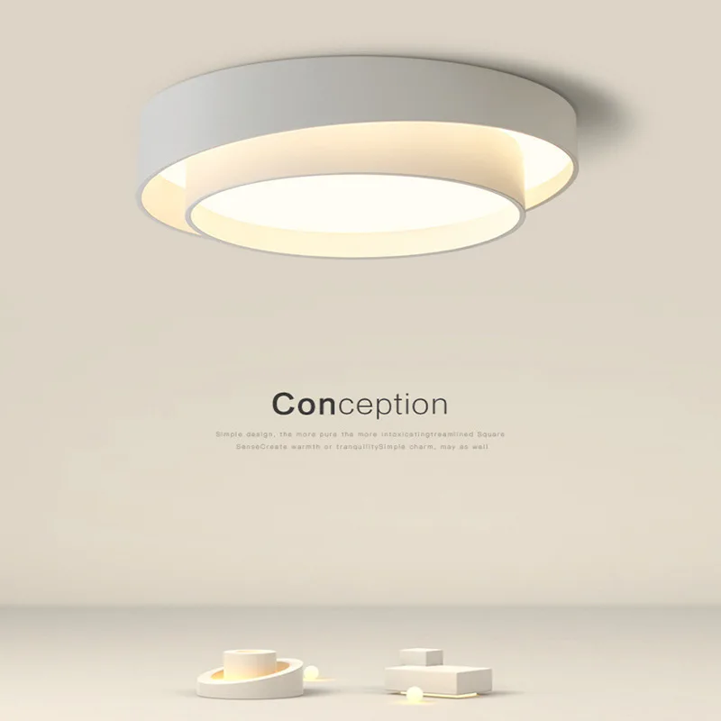 

Светодиодный потолочный светильник, современный простой и Креативный светодиодный светильник для спальни, теплый и романтический круглый светильник