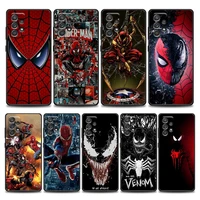 venom spiderman marvel phone case for samsung a01 a02 s a03s a11 a12 a21s a32 a41 a72 a52s 5g a91 s soft silicone
