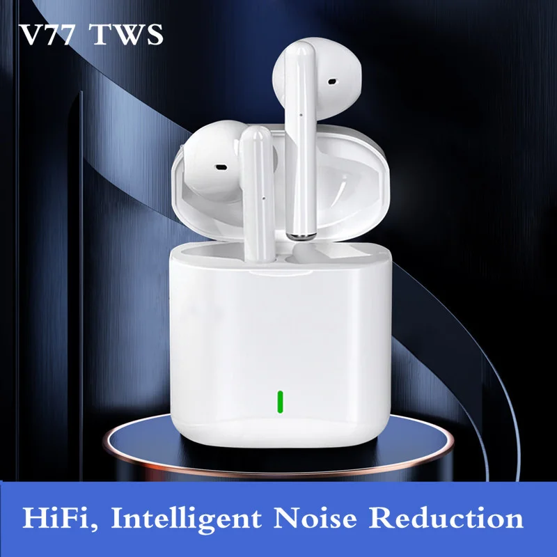 

TWS V77 Wireless Earphones Bluetooth-compatible Headphones Waterproof Earbuds Stereo With Mic Fone Headset For Xiaomi iPhone