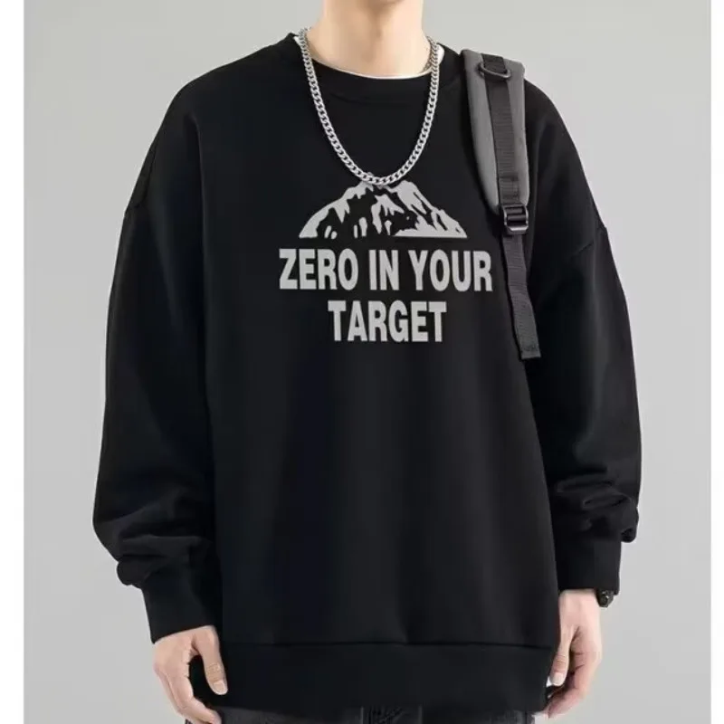 Хлопковая мужская толстовка Высококачественная футболка с длинным рукавом и