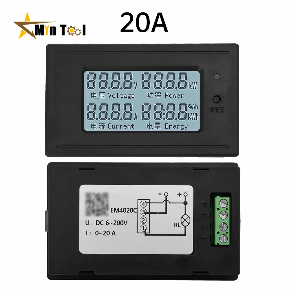 Цифровой вольтметр Амперметр ваттметр измеритель напряжения и силы тока тестер