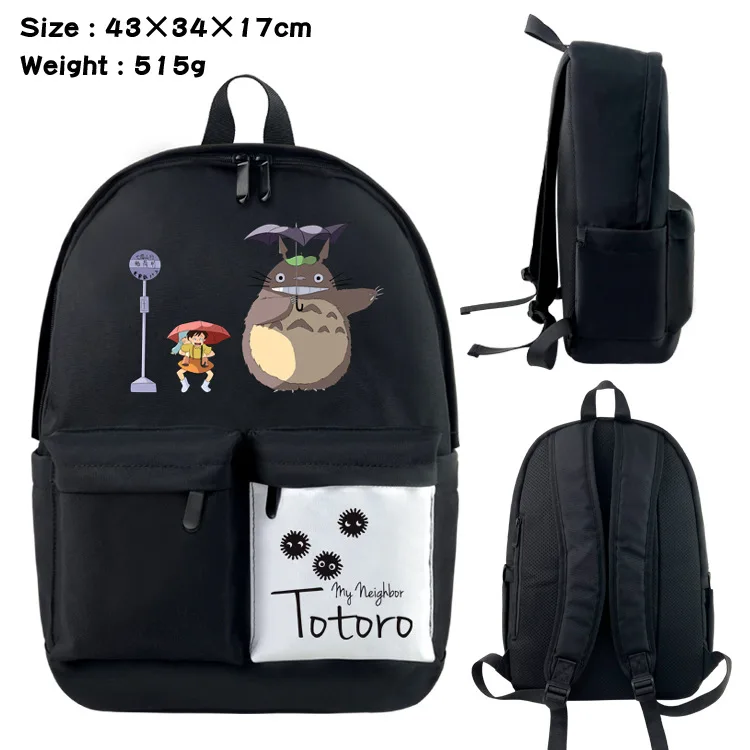 

My Neighbor Totoro Cartoon Backpack Men Women Canvas Anime Laptop Knapsack School Bag for Teenagers Travel Bags