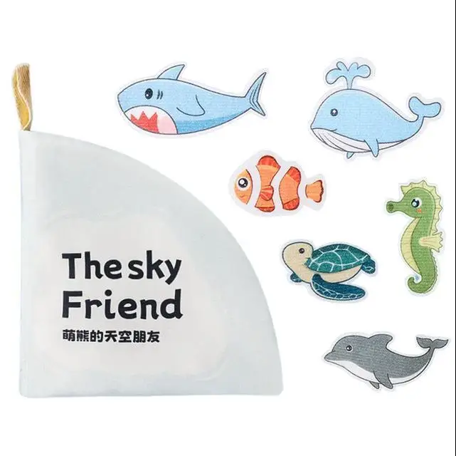

0-36M Toddler Cloth Book Montessori Baby First Quiet Book Animal Puzzles Sensory Toys Educational Storybook Bedtime Kids Toys