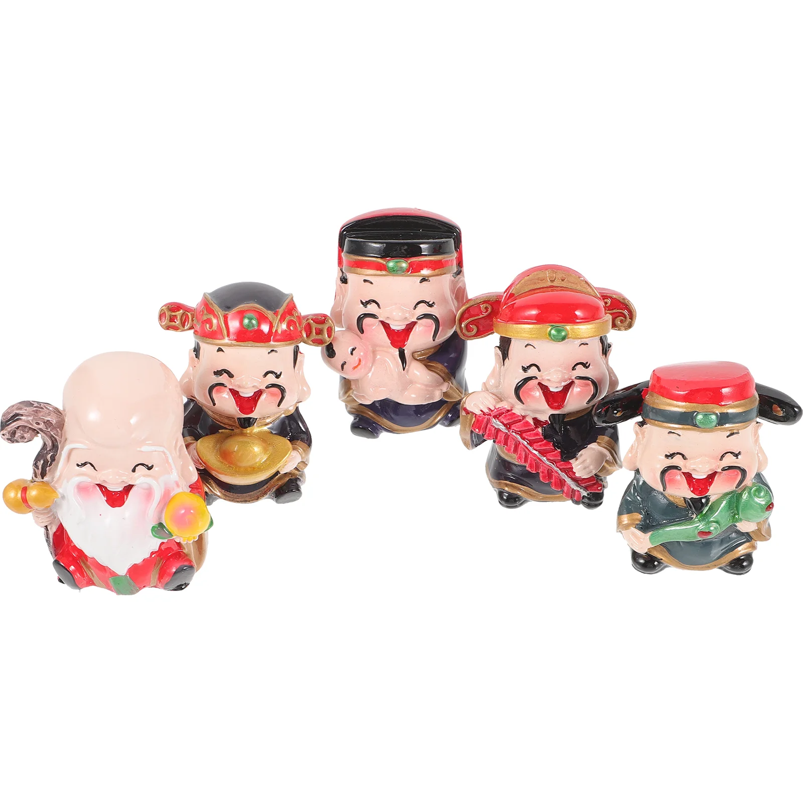 5 шт. китайская статуя фэн-шуй декор богатство благословение Бог украшений удача