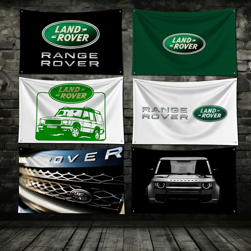 Фото 3x5 футов L-Lands R-rovers автомобильный флаг полиэстер цифровая печать баннер для гаража настенное украшение двери с латунными втулками №1