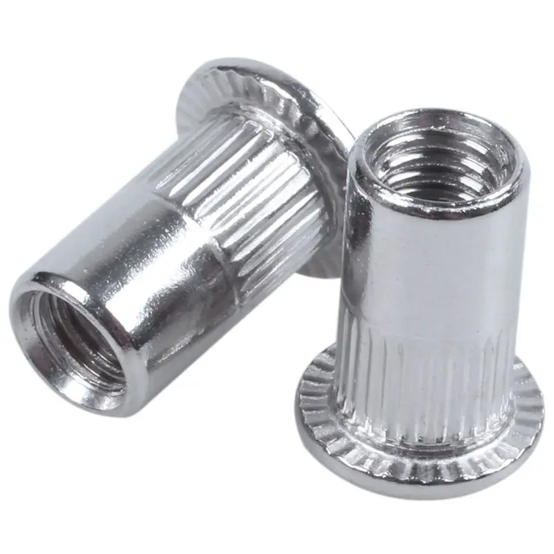 

100X M5 Stainless Steel Flat Head Threaded Rivet Nut