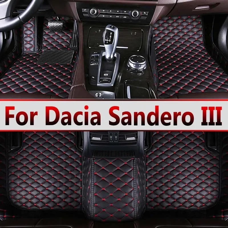 Фото Автомобильные коврики для Dacia Sandero III DJF 2020 2021 2022, пылезащитные автомобильные коврики, напольные коврики Para Carro, автомобильные аксессуары, комплект интерьера №1