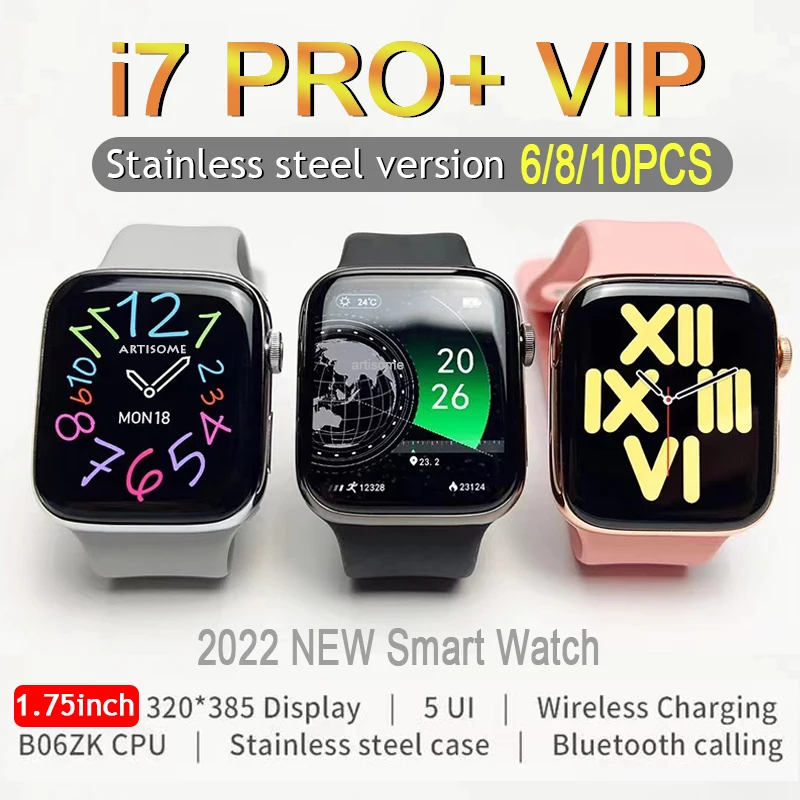 

Смарт-часы PK x8 max W27 pro HW18 HW22 IWO 13 HW57 pro, 1,75 дюйма, 6/8/10 шт.