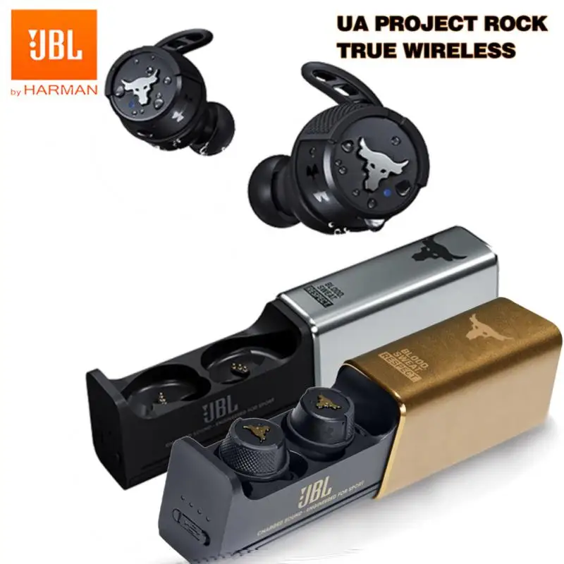 

2022 JBL Under Armour Project Rock True Wireless Flash Earbuds Headphones Waterproof IPX7 Sport Bluetooth Headset With Mic