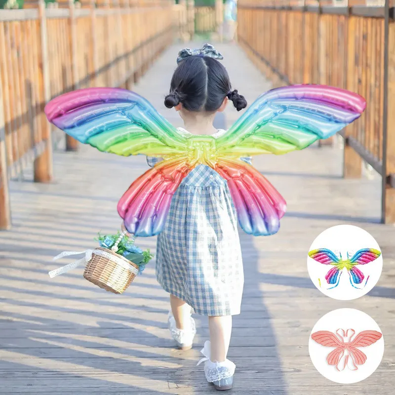 

Angel Butterfly Wing Balloon Happy Birthday Party Wedding Decorations Foil Balloons Colorful Kids Baby Shower Supplies Toy