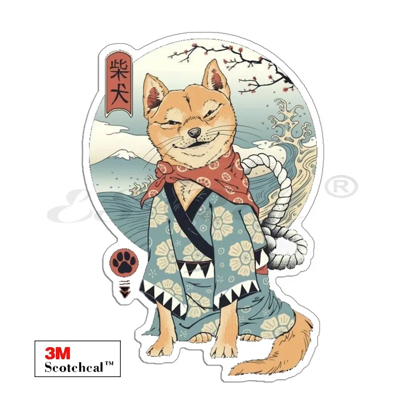 

Car Decals Stickers Vinyl Samurai Dog Pegatinas Waterproof 3M for Helmet Pitcher Laptop Luaggage Wall Fridge Decorate