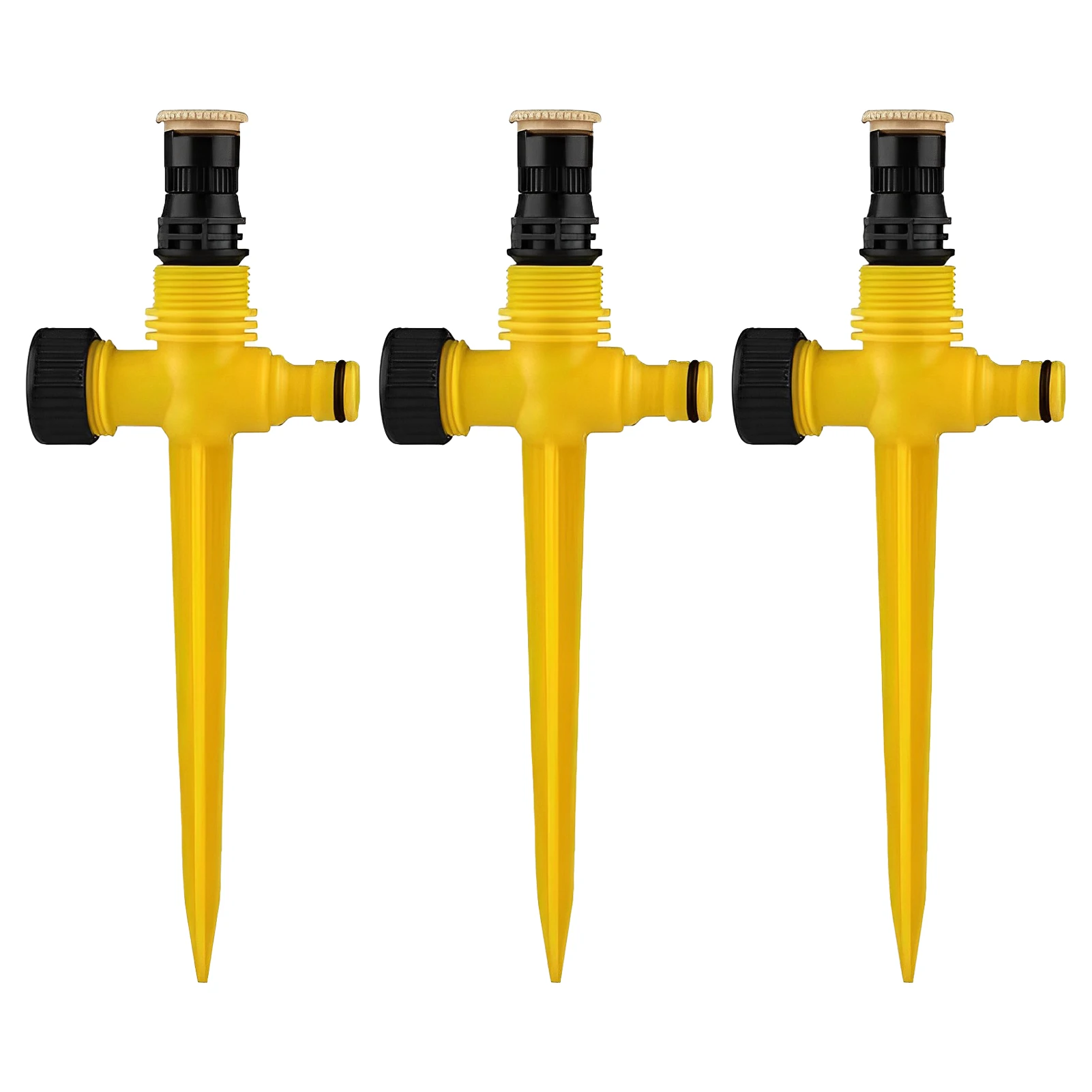 

3pcs Garden Sprinkler Adjustable Veggies Plants Irrigation Lawn Washing Tool Patio Large Coverage Park Flowers 360 Rotating