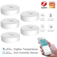 15pc tuya smart zigbee 3 0 temperature and humidity sensor real time smart scene security with smart life app alexa google home