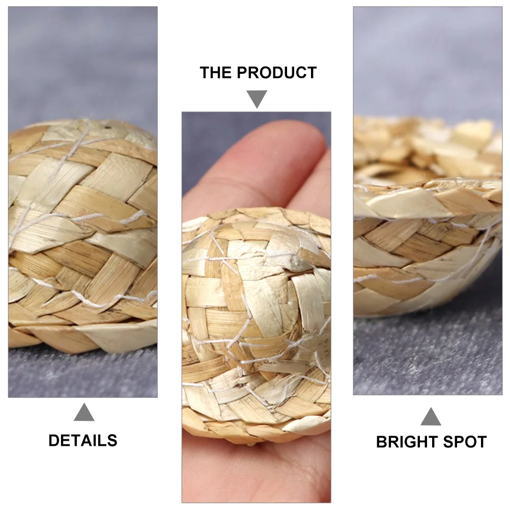 Соломенное украшение мини-шляпа модель дома рождественские украшения
