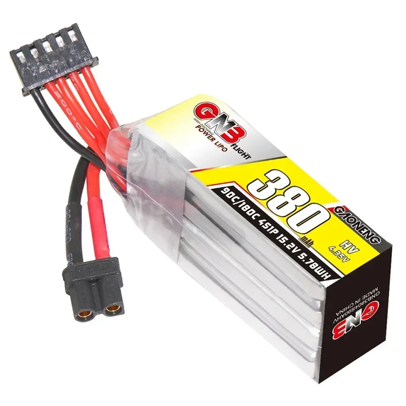 Gaoneng GNB 380mAh 4S 15 2 V 90C HV Lipo Battery XT30 Plug для FPV RC Drone Whoop Quadcopter Racing Parts